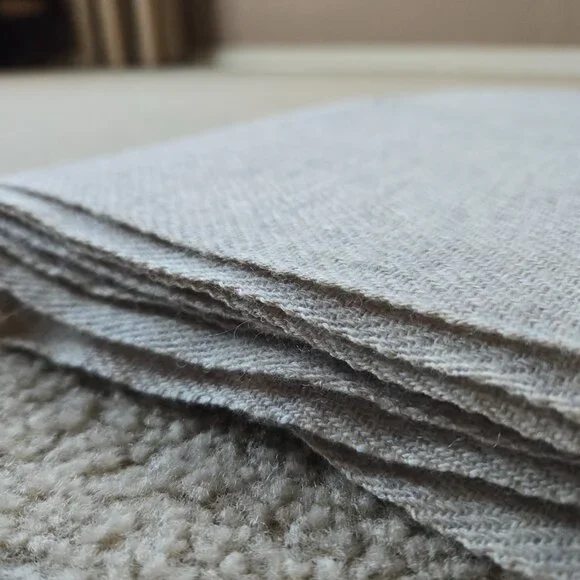 NWOT Cashmere Woven Lightweight Tan/Grey Scarf - Picture 8 of 11